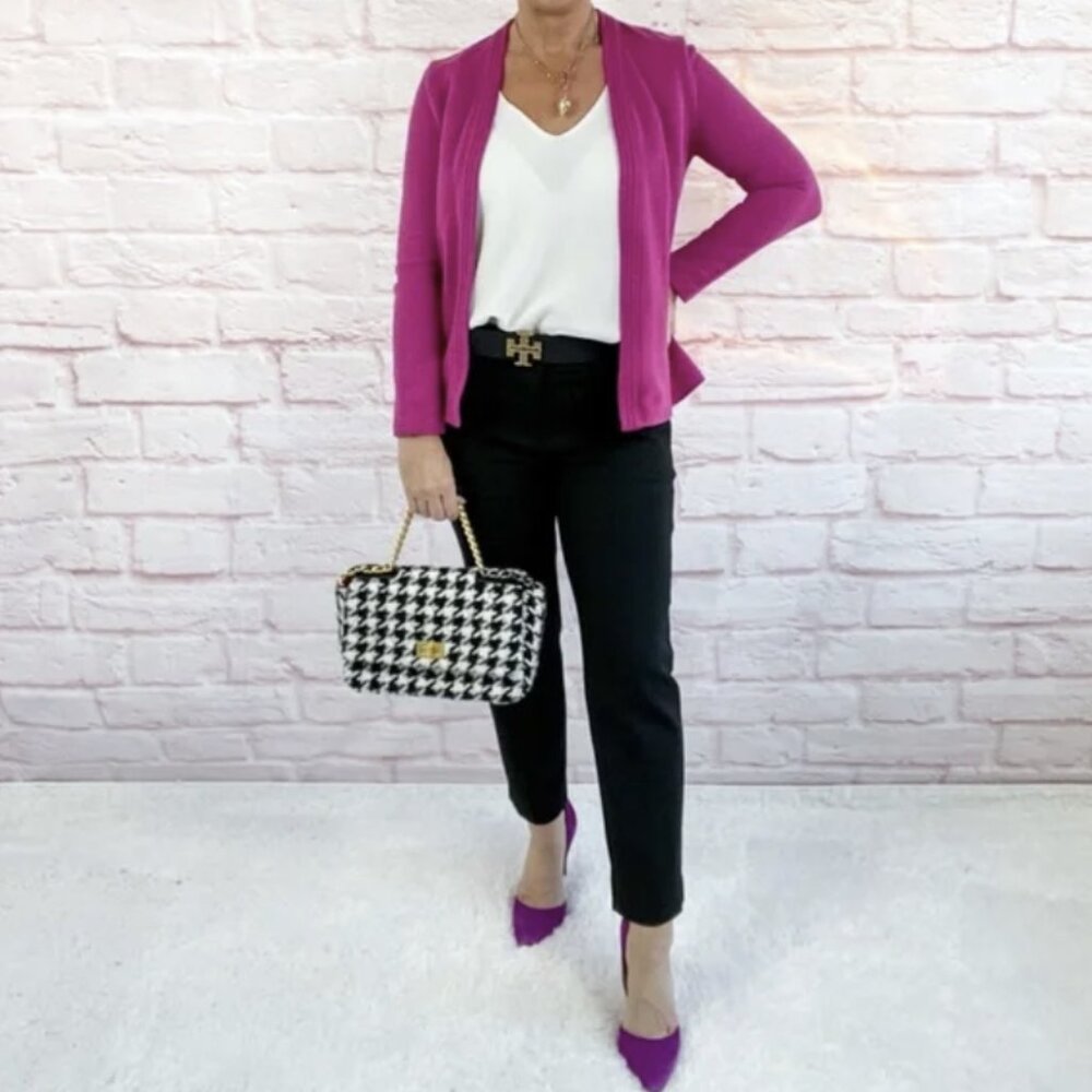 Talbots Pink / Magenta Cardigan - P